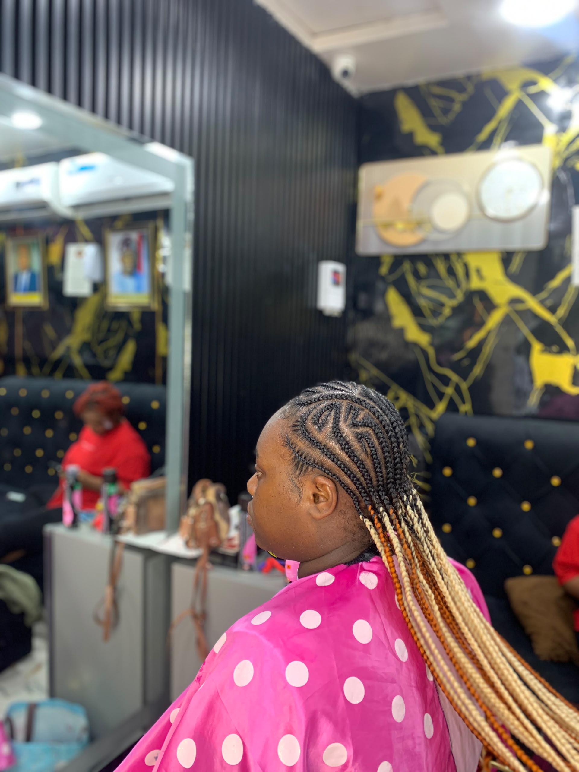 Geometric Clean Stitch Cornrows