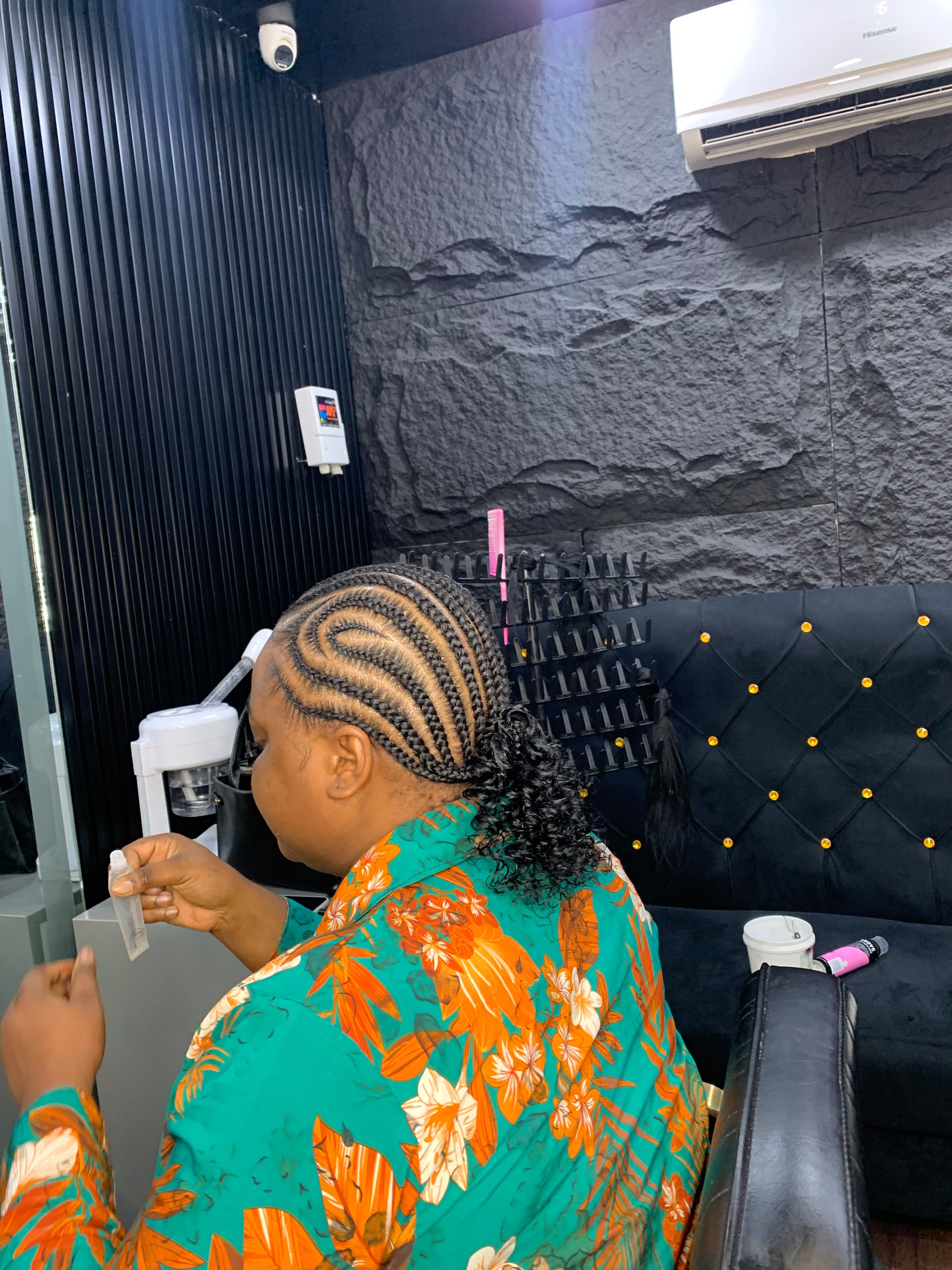 Heart Swirl Stitch Cornrows