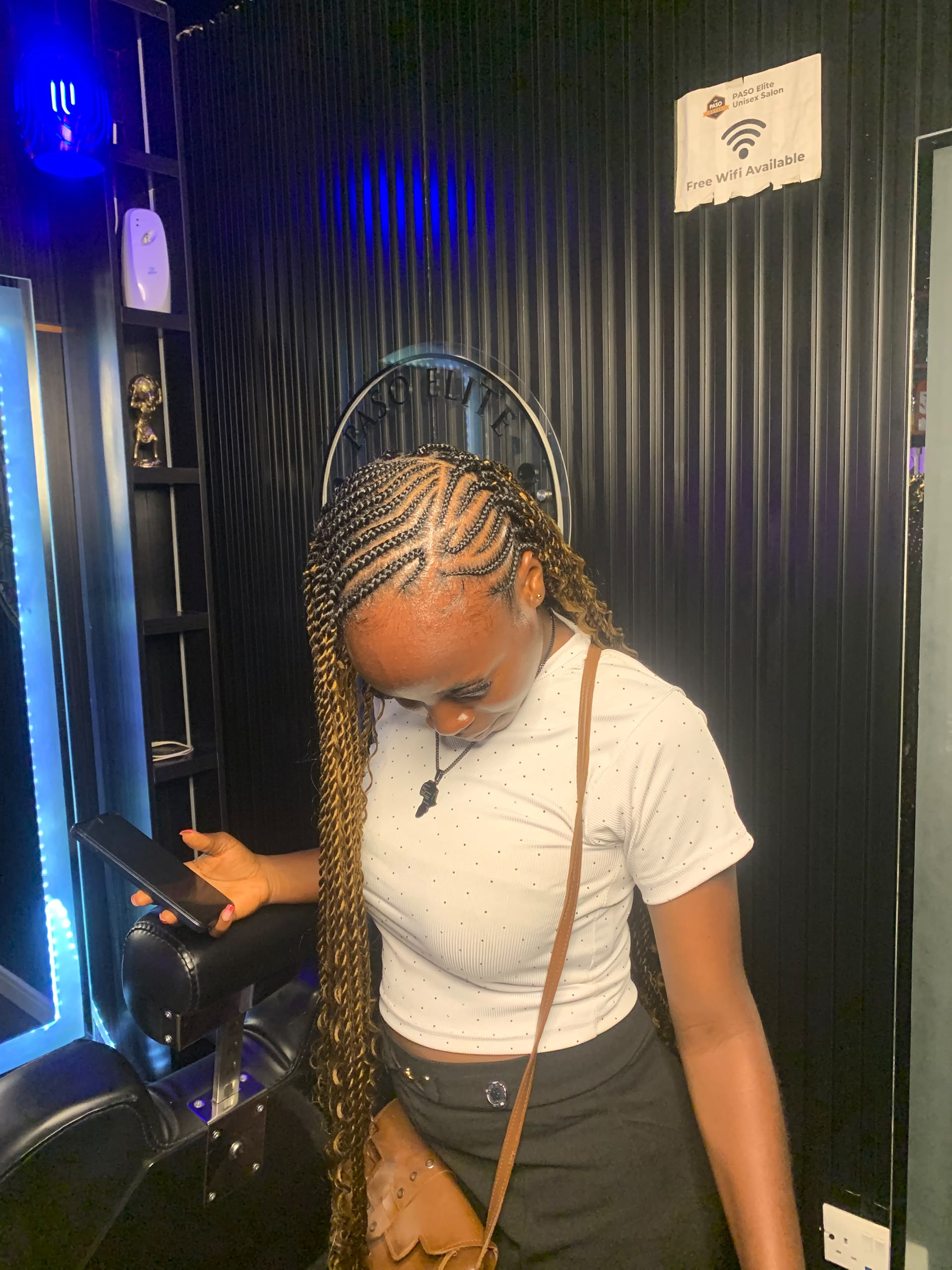 Waist-Length Golden Ombre Braids